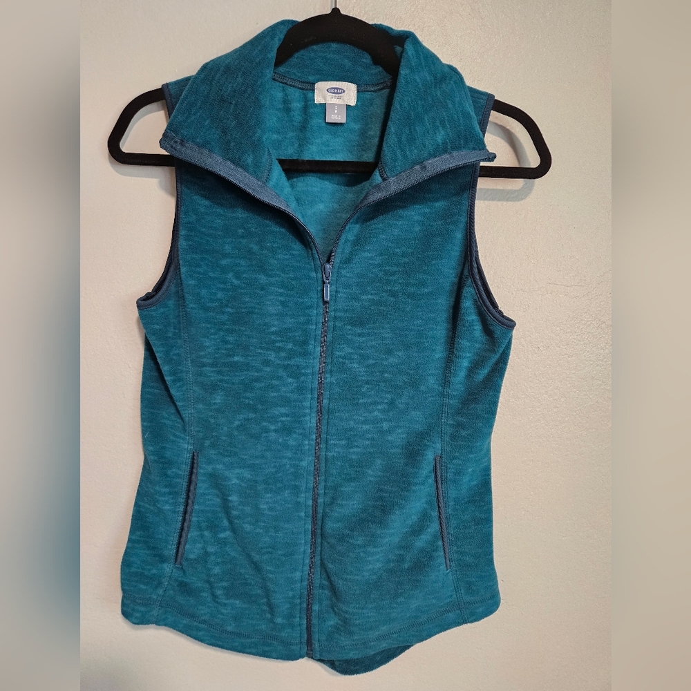 Old Navy Teal Fleece Women's Vest Size S